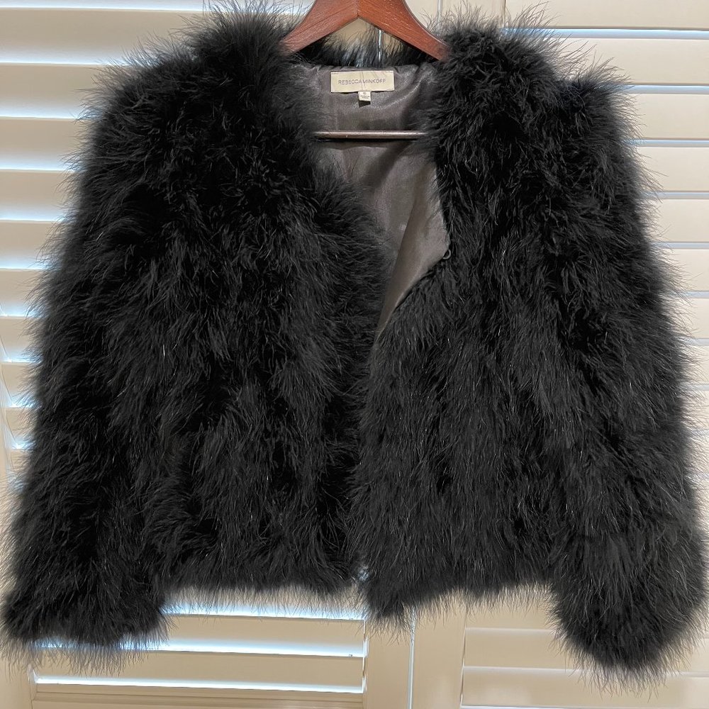Rebecca Minkoff turkey feather jacket